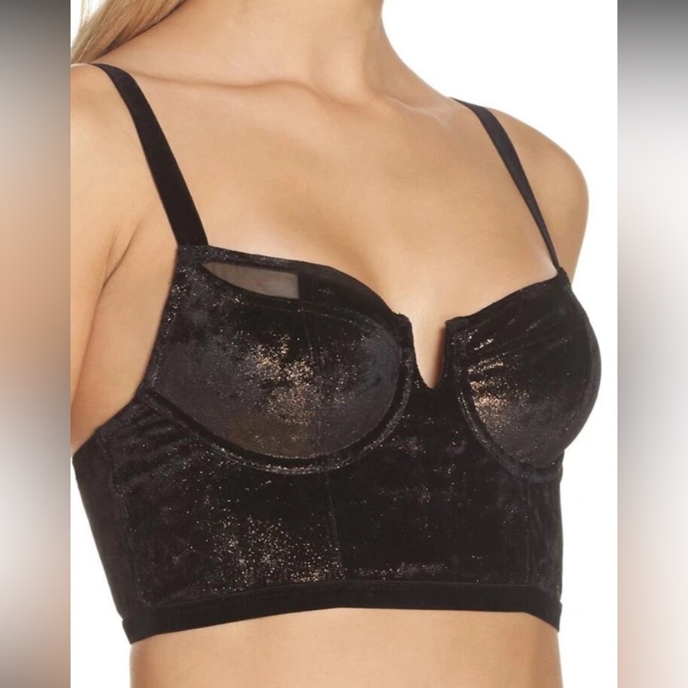 EUC FP Intimately Camille Black Velvet